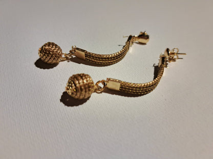 Boucles d’oreilles en capim dourado – or végétal artisanal