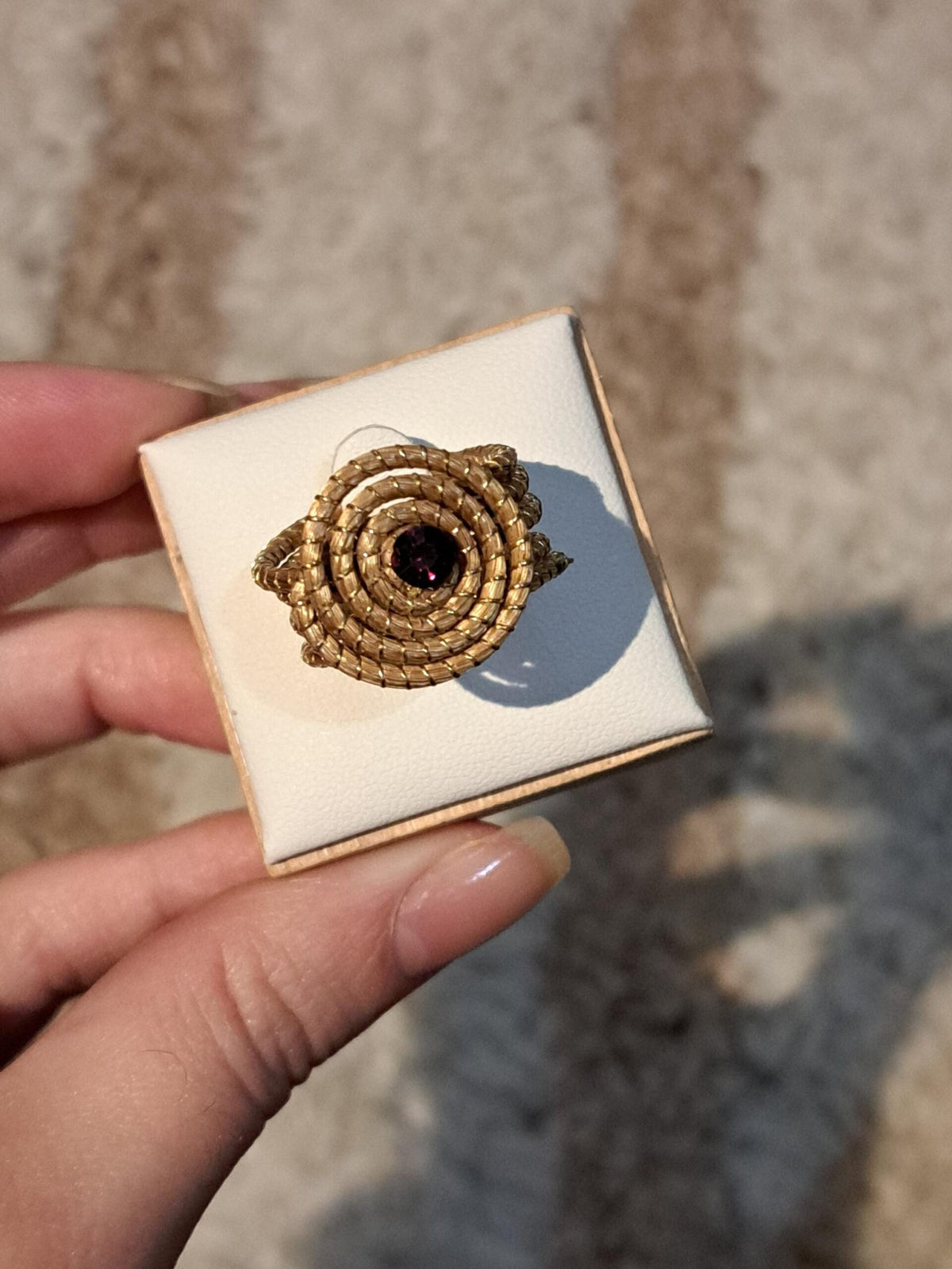 Bague artisanale en capim dourado, l’or végétal du Brésil