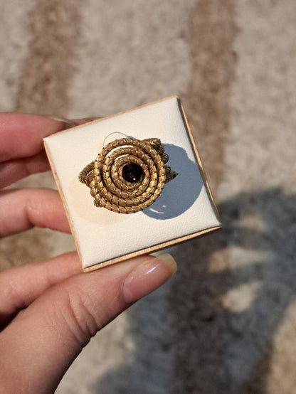 Bague artisanale en capim dourado, l’or végétal du Brésil