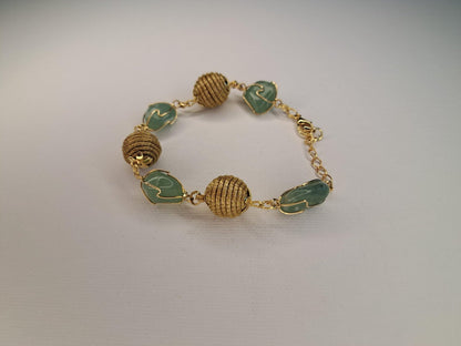 Bracelet artisanal en capim dourado, l’or végétal du Brésil
