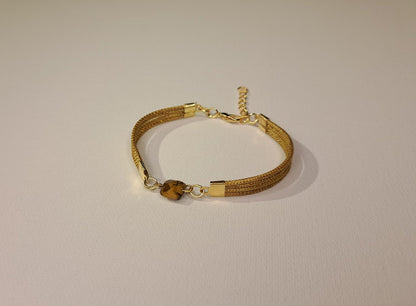 Bracelet artisanal en capim dourado, l’or végétal du Brésil