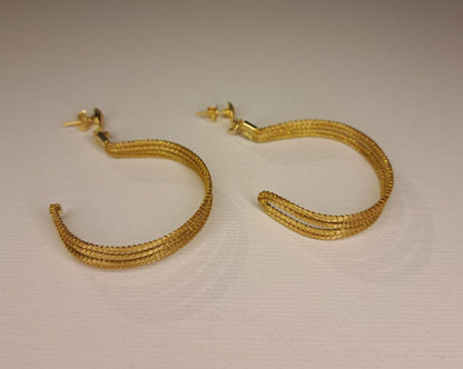 Boucles d'oreilles artisanales en capim dourado, l’or végétal du Brésil