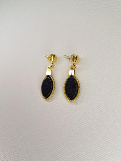 Boucles d'oreilles artisanales en capim dourado, l’or végétal du Brésil