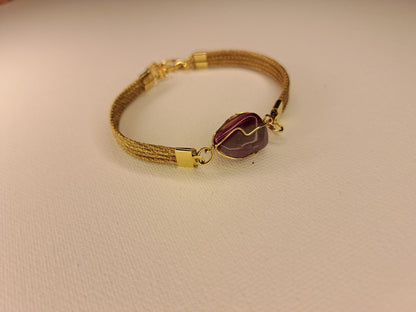 Bracelet artisanal en capim dourado, l’or végétal du Brésil