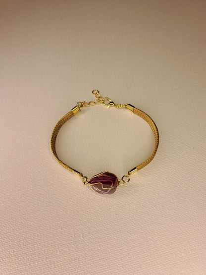 Bracelet artisanal en capim dourado, l’or végétal du Brésil