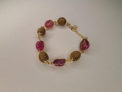 Bracelet artisanal en capim dourado, l’or végétal du Brésil