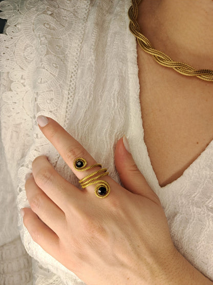 Bague artisanale en capim dourado, l’or végétal du Brésil