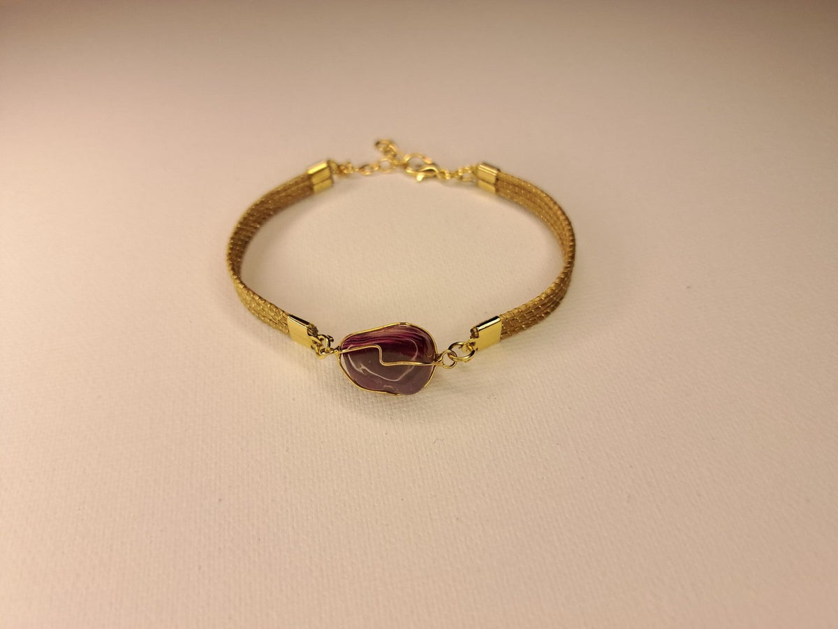 Bracelet artisanal en capim dourado, l’or végétal du Brésil