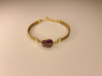 Bracelet artisanal en capim dourado, l’or végétal du Brésil