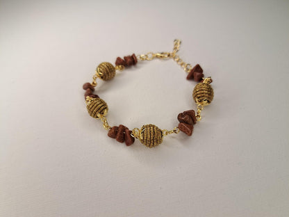 Bracelet artisanal en capim dourado, l’or végétal du Brésil
