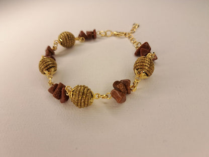 Bracelet artisanal en capim dourado, l’or végétal du Brésil