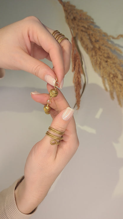 Bracciale a sfere intrecciate in Capim Dourado, oro vegetale del Brasile