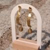 Boucles d’oreilles en capim dourado – or végétal artisanal