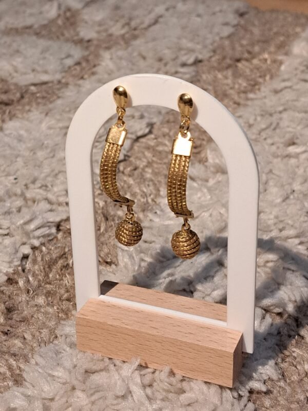 Boucles d’oreilles en capim dourado – or végétal artisanal