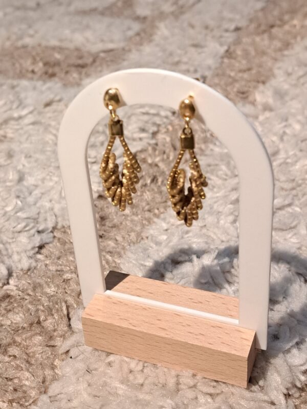 Boucles d’oreilles en capim dourado – or végétal artisanal