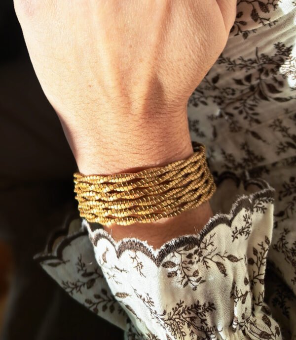 Bracelet en capim dourado (or végétal) du Brésil.