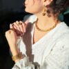 Boucles d’oreilles en capim dourado – or végétal artisanal