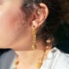 Boucles d’oreilles en capim dourado – or végétal artisanal