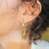 Boucles d’oreilles en capim dourado – or végétal artisanal