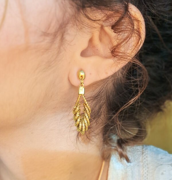 Boucles d’oreilles en capim dourado – or végétal artisanal