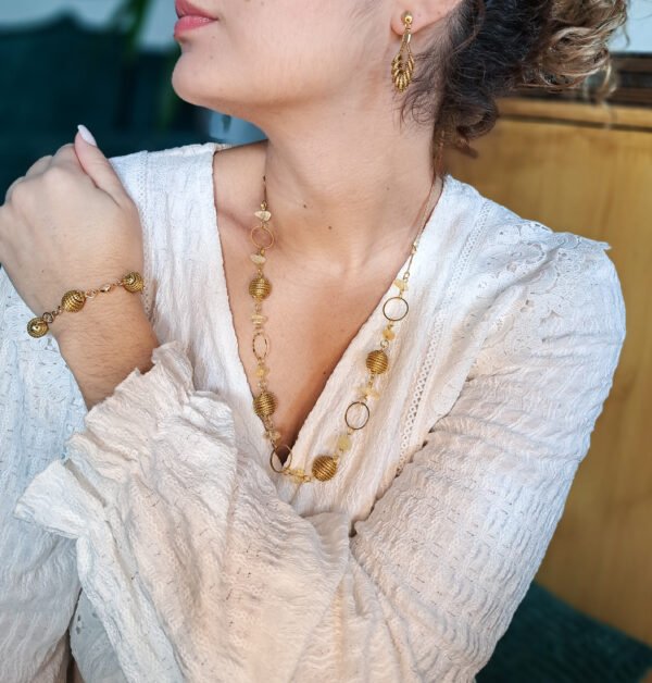 Boucles d’oreilles en capim dourado – or végétal artisanal