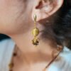 Boucles d’oreilles en capim dourado – or végétal artisanal