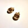 Boucles d'oreilles artisanales en capim dourado, l’or végétal du Brésil