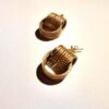 Boucles d'oreilles artisanales en capim dourado, l’or végétal du Brésil