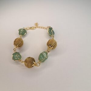 Bracelet artisanal en capim dourado, l’or végétal du Brésil