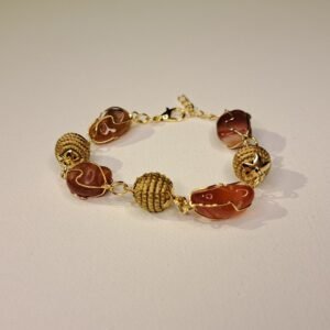 Bracelet artisanal en capim dourado, l’or végétal du Brésil