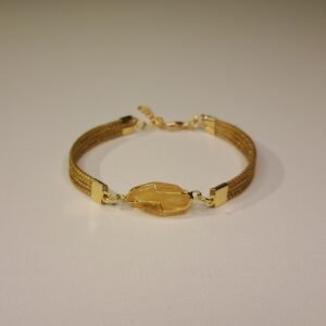 Bracelet artisanal en capim dourado, l’or végétal du Brésil