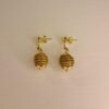 Boucles d'oreilles artisanales en capim dourado, l’or végétal du Brésil