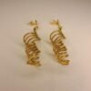 Boucles d'oreilles artisanales en capim dourado, l’or végétal du Brésil