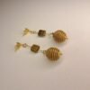 Boucles d'oreilles artisanales en capim dourado, l’or végétal du Brésil