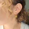 Boucles d'oreilles artisanales en capim dourado, l’or végétal du Brésil