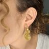 Boucles d'oreilles artisanales en capim dourado, l’or végétal du Brésil