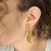 Boucles d'oreilles artisanales en capim dourado, l’or végétal du Brésil