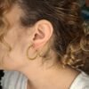 Boucles d'oreilles artisanales en capim dourado, l’or végétal du Brésil