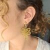 Boucles d'oreilles artisanales en capim dourado, l’or végétal du Brésil
