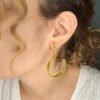 Boucles d'oreilles artisanales en capim dourado, l’or végétal du Brésil