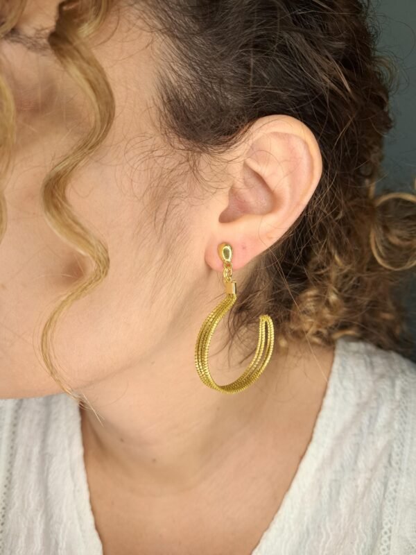 Boucles d'oreilles artisanales en capim dourado, l’or végétal du Brésil