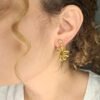 Boucles d'oreilles artisanales en capim dourado, l’or végétal du Brésil