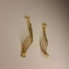 Boucles d'oreilles artisanales en capim dourado, l’or végétal du Brésil