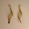 Boucles d'oreilles artisanales en capim dourado, l’or végétal du Brésil