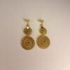 Boucles d'oreilles artisanales en capim dourado, l’or végétal du Brésil