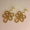 Boucles d'oreilles artisanales en capim dourado, l’or végétal du Brésil