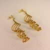 Boucles d'oreilles artisanales en capim dourado, l’or végétal du Brésil