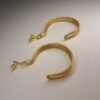 Boucles d'oreilles artisanales en capim dourado, l’or végétal du Brésil