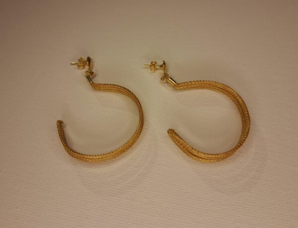 Boucles d'oreilles artisanales en capim dourado, l’or végétal du Brésil