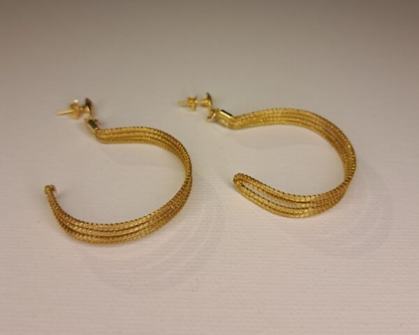 Boucles d'oreilles artisanales en capim dourado, l’or végétal du Brésil
